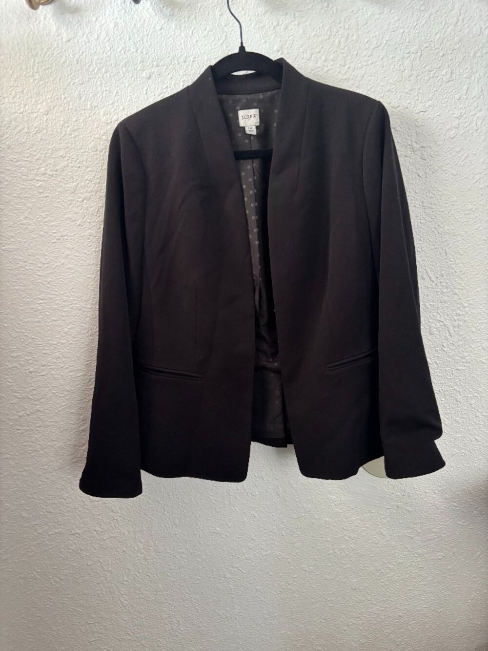 J.Crew Factory Broadway Blazer Black Size 12 Career Office Business Casual